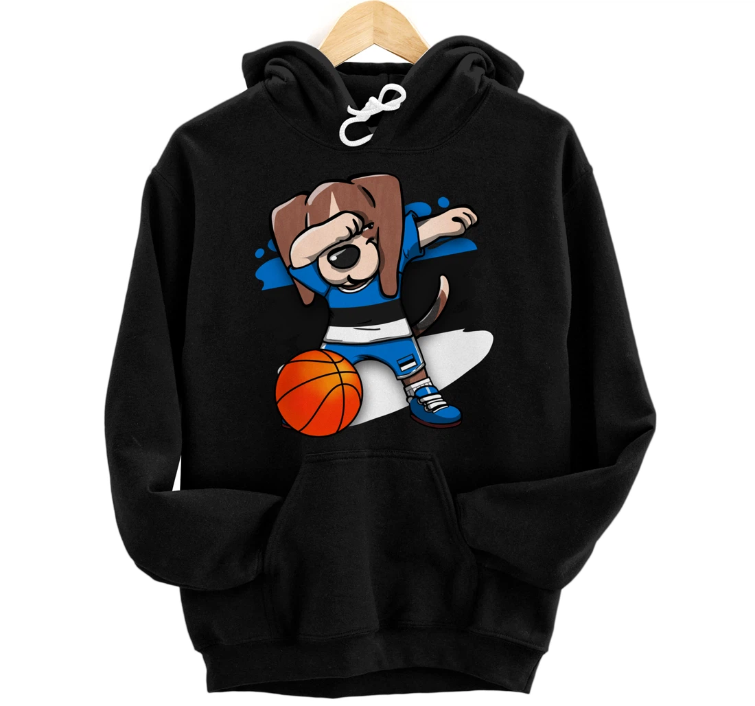 Dabbing Beagle Dog Estonia Jersey Estonian Basketball Fans Pullover Hoodie
