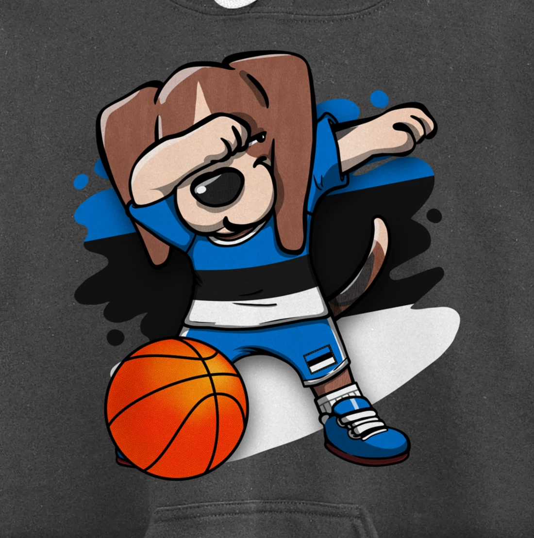 Dabbing Beagle Dog Estonia Jersey Estonian Basketball Fans Pullover Hoodie