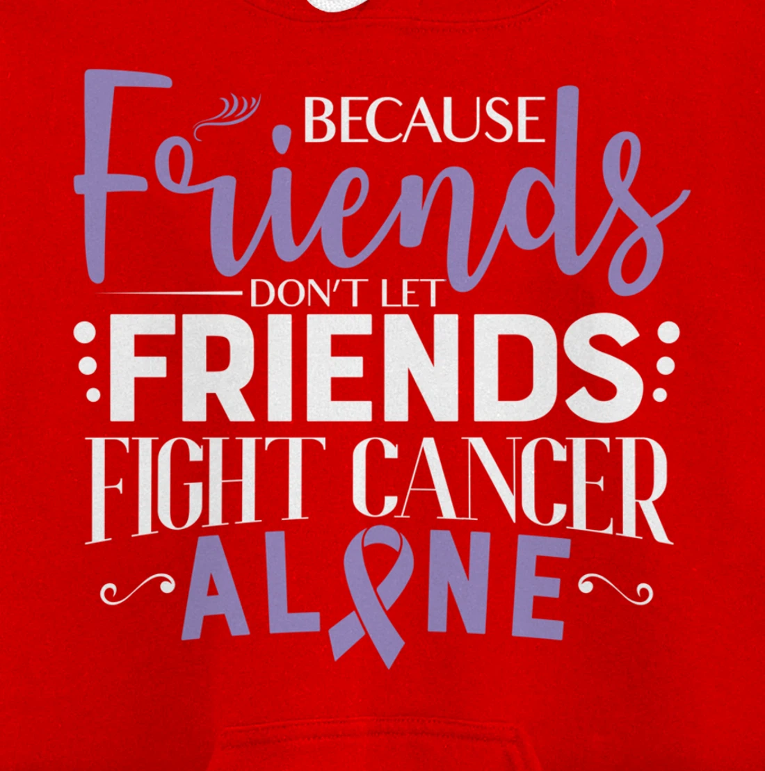 Testicular Cancer Fight Cancer Ribbon Pullover Hoodie