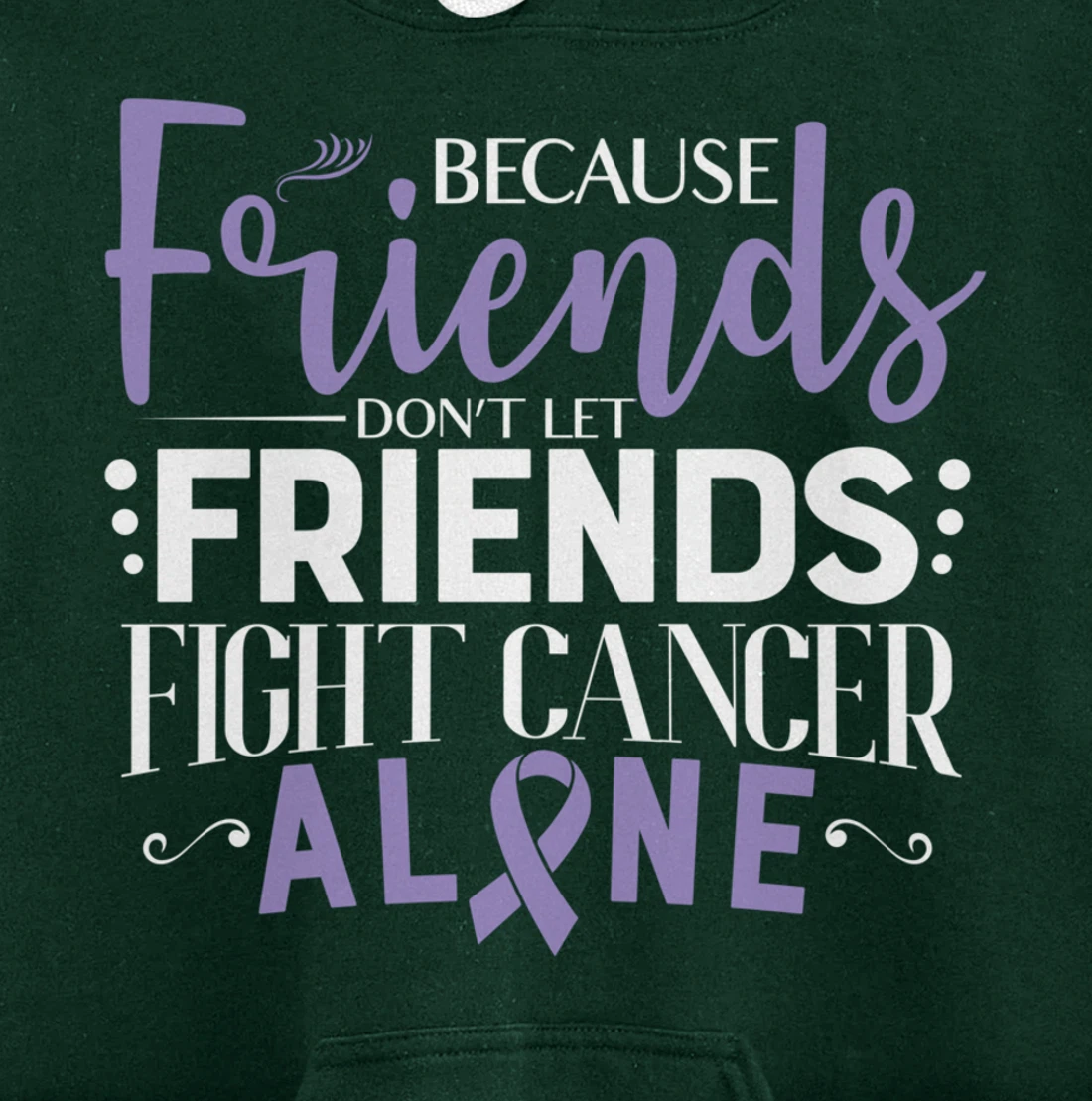 Testicular Cancer Fight Cancer Ribbon Pullover Hoodie