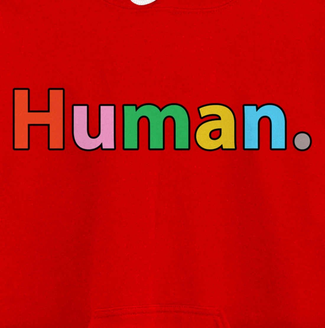 Human - Retro Colors - Classic Text Pullover Hoodie