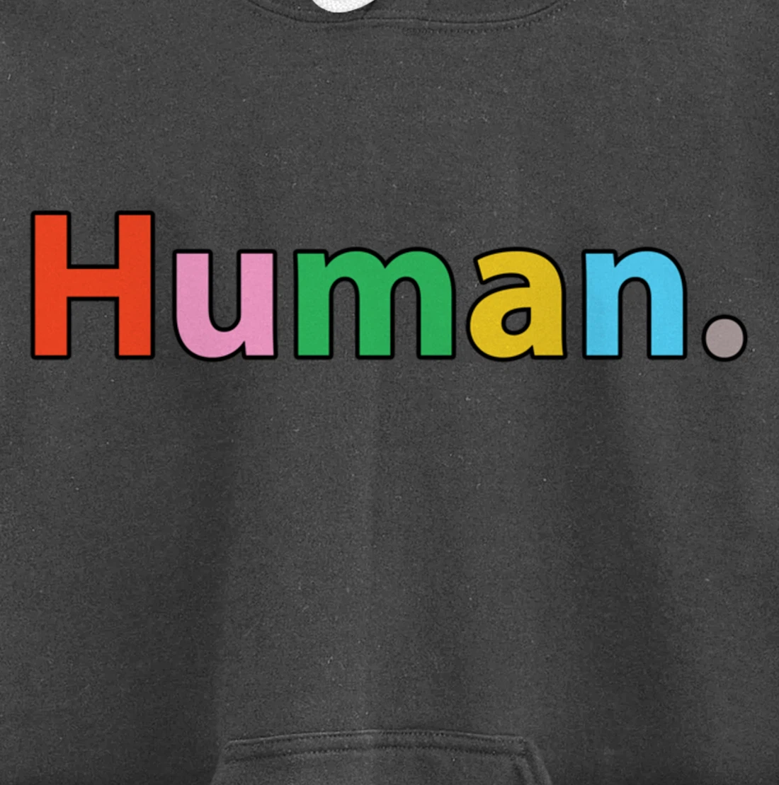 Human - Retro Colors - Classic Text Pullover Hoodie