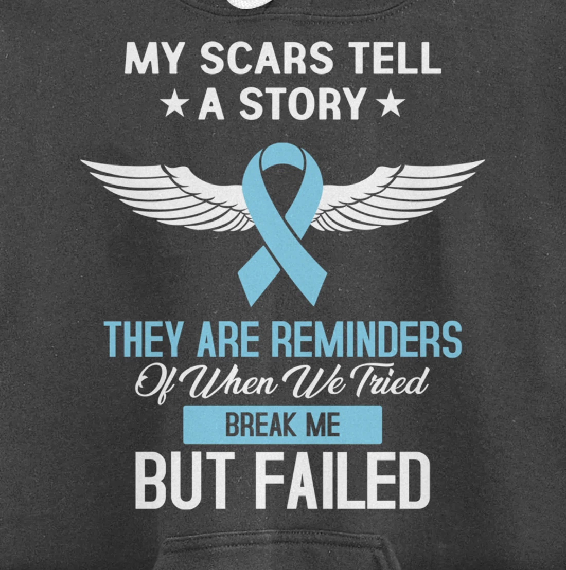 Prostate Cancer Fight Cancer Ribbon Pullover Hoodie