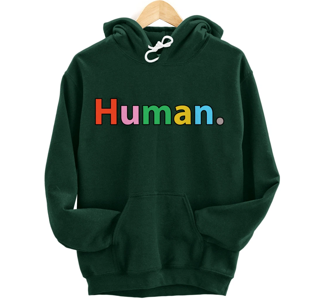 Human - Retro Colors - Classic Text Pullover Hoodie