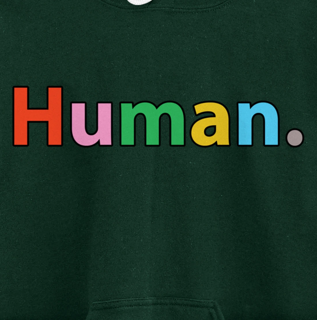 Human - Retro Colors - Classic Text Pullover Hoodie