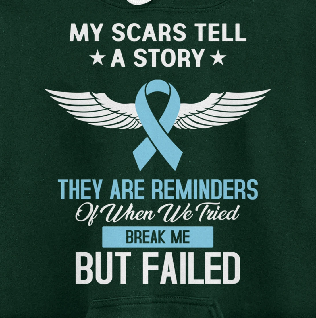 Prostate Cancer Fight Cancer Ribbon Pullover Hoodie