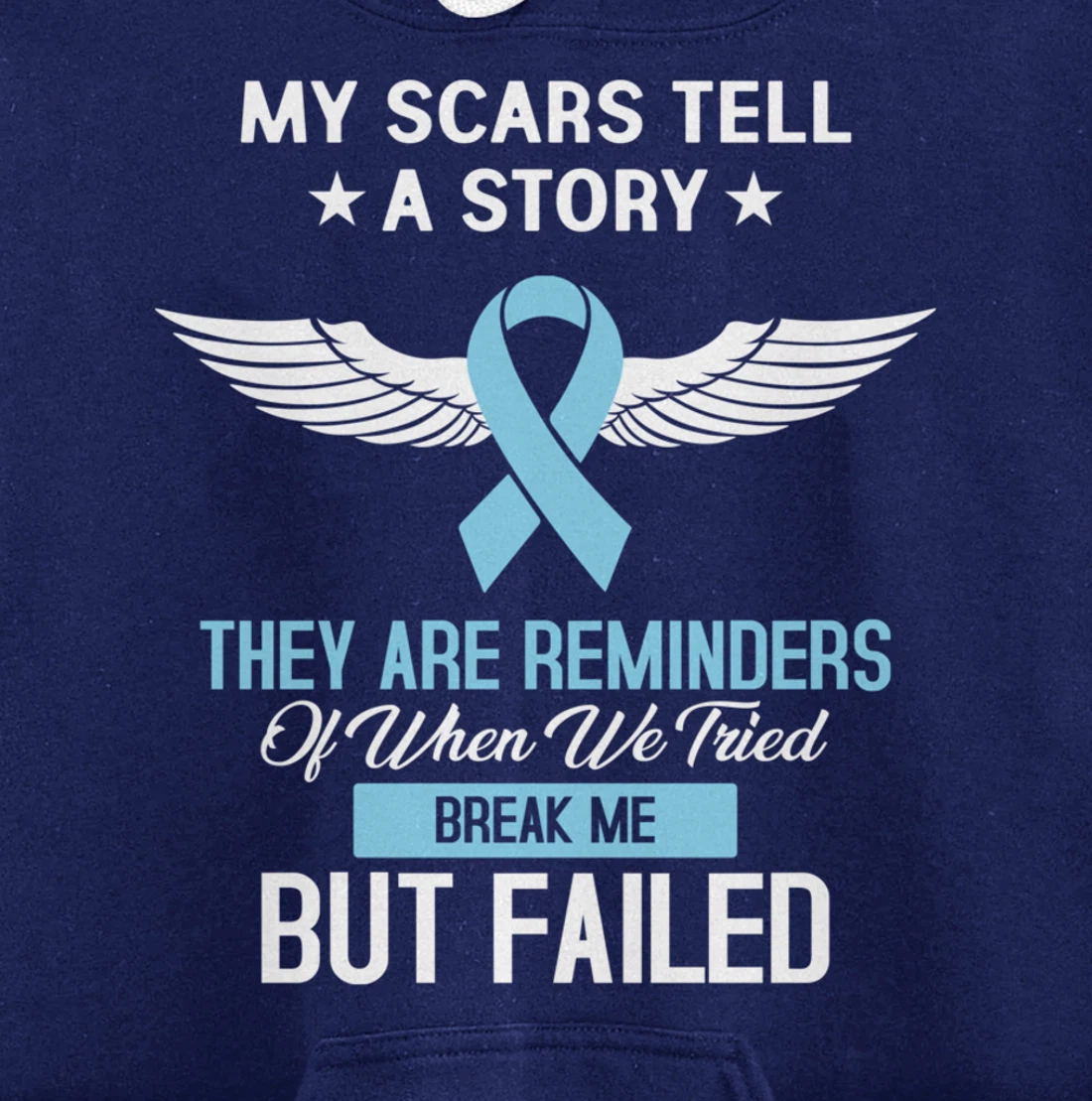 Prostate Cancer Fight Cancer Ribbon Pullover Hoodie