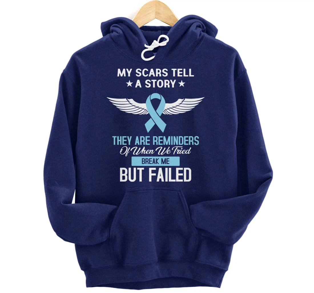 Prostate Cancer Fight Cancer Ribbon Pullover Hoodie