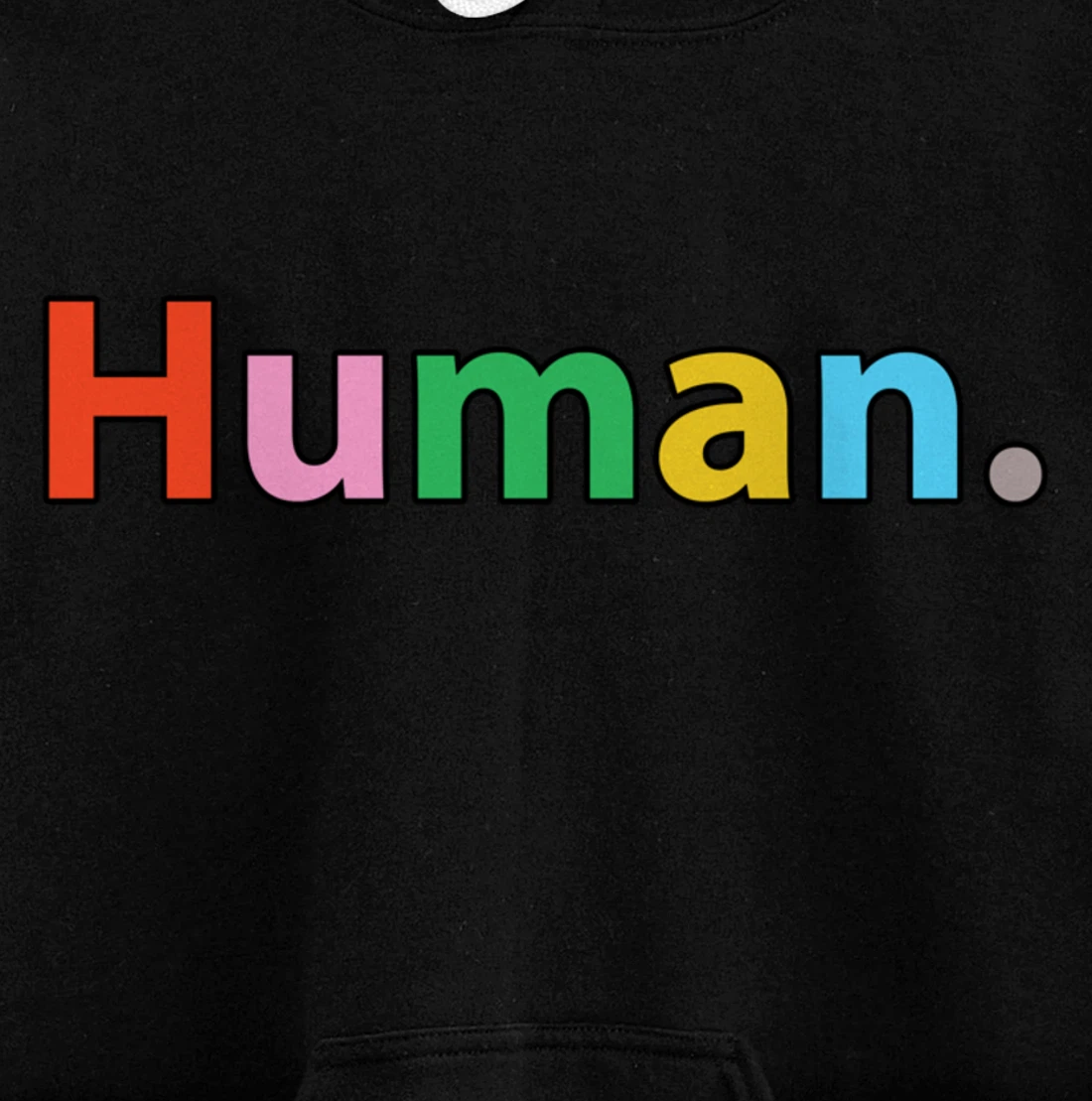 Human - Retro Colors - Classic Text Pullover Hoodie