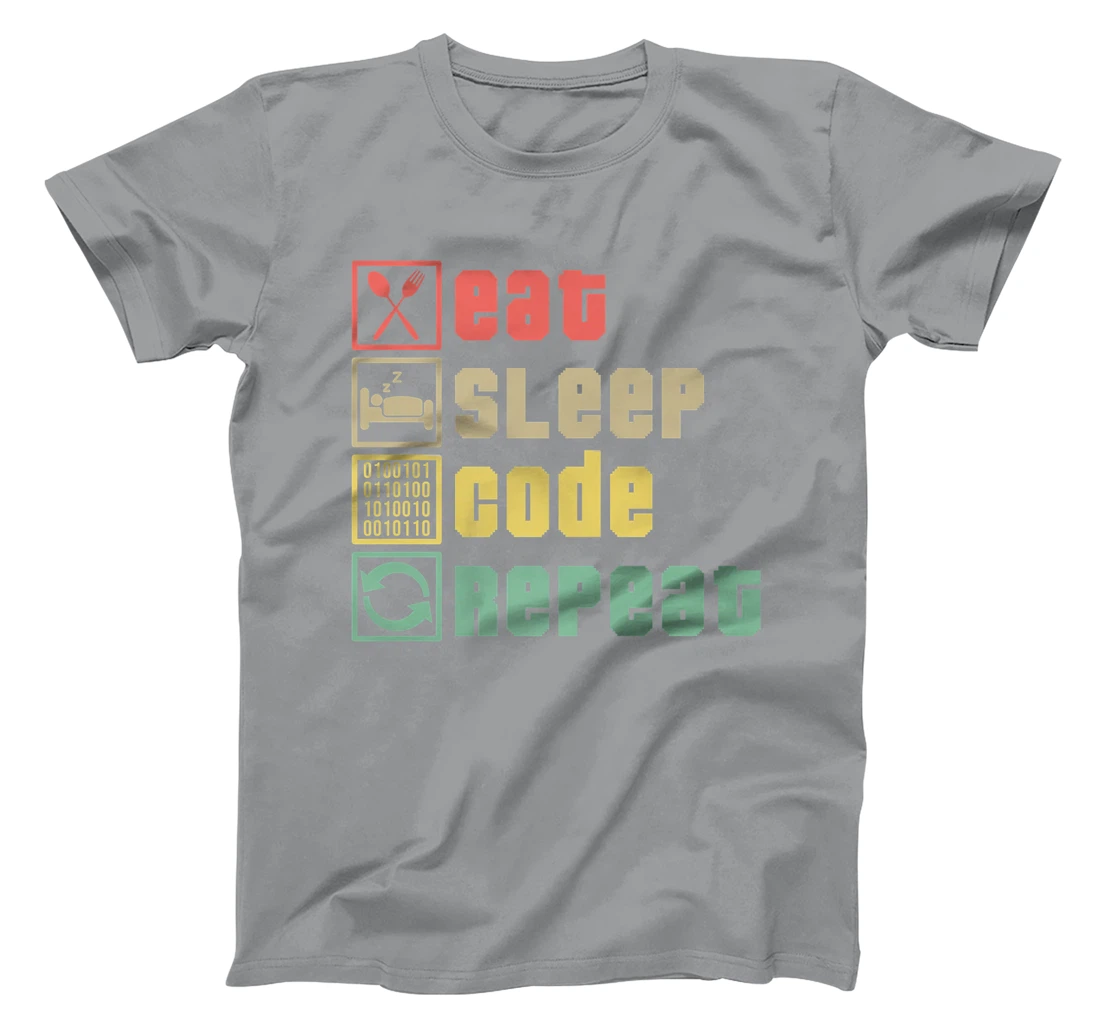 Womens Eat Sleep Code Repeat Coder Programmer Software Developer T-Shirt, Women T-Shirt