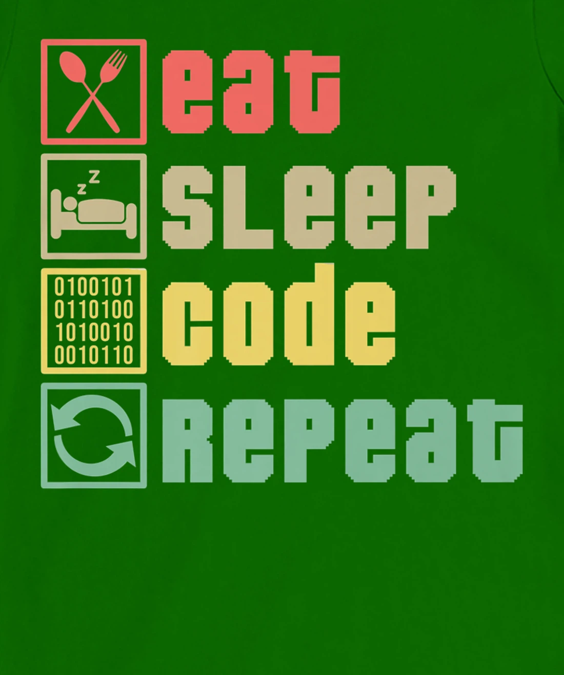 Womens Eat Sleep Code Repeat Coder Programmer Software Developer T-Shirt, Women T-Shirt