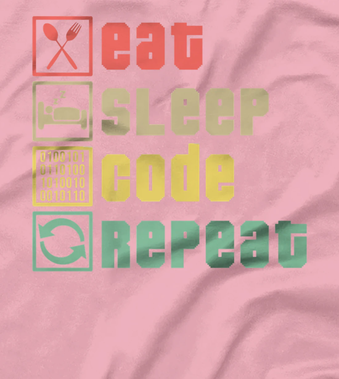 Womens Eat Sleep Code Repeat Coder Programmer Software Developer T-Shirt, Women T-Shirt