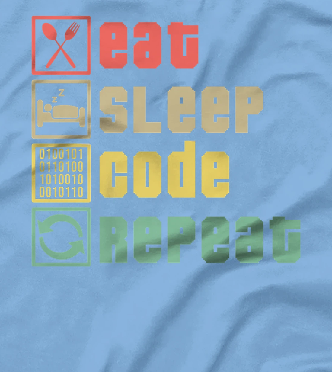 Womens Eat Sleep Code Repeat Coder Programmer Software Developer T-Shirt, Women T-Shirt