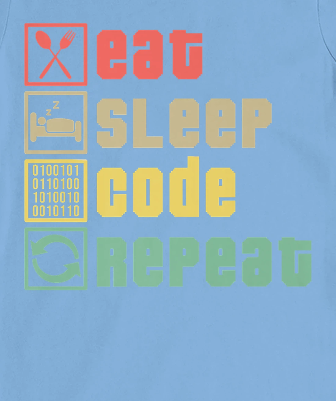 Womens Eat Sleep Code Repeat Coder Programmer Software Developer T-Shirt, Women T-Shirt