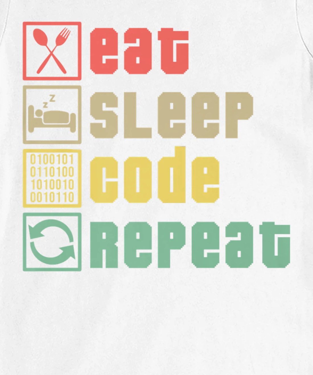 Womens Eat Sleep Code Repeat Coder Programmer Software Developer T-Shirt, Women T-Shirt
