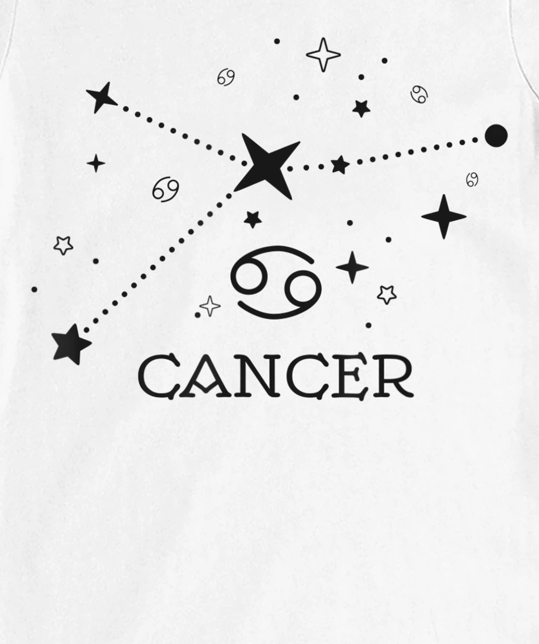 Cancer Zodiac signs Astrology moon star line Cancer zodiac T-Shirt, Kid T-Shirt and Women T-Shirt