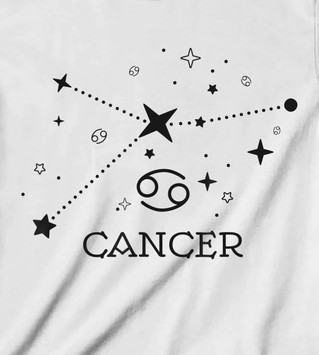 Cancer Zodiac signs Astrology moon star line Cancer zodiac T-Shirt, Kid T-Shirt and Women T-Shirt