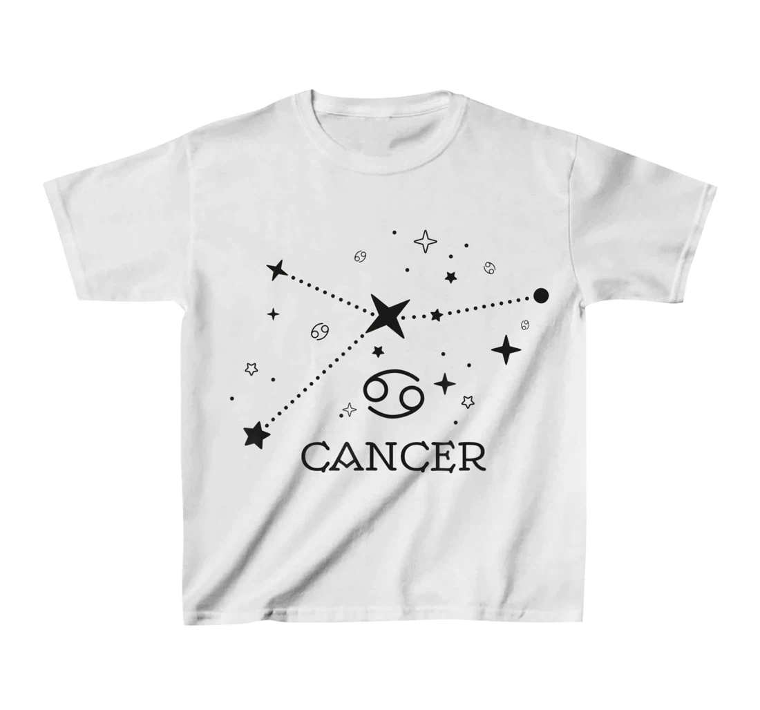 Cancer Zodiac signs Astrology moon star line Cancer zodiac T-Shirt, Kid T-Shirt and Women T-Shirt