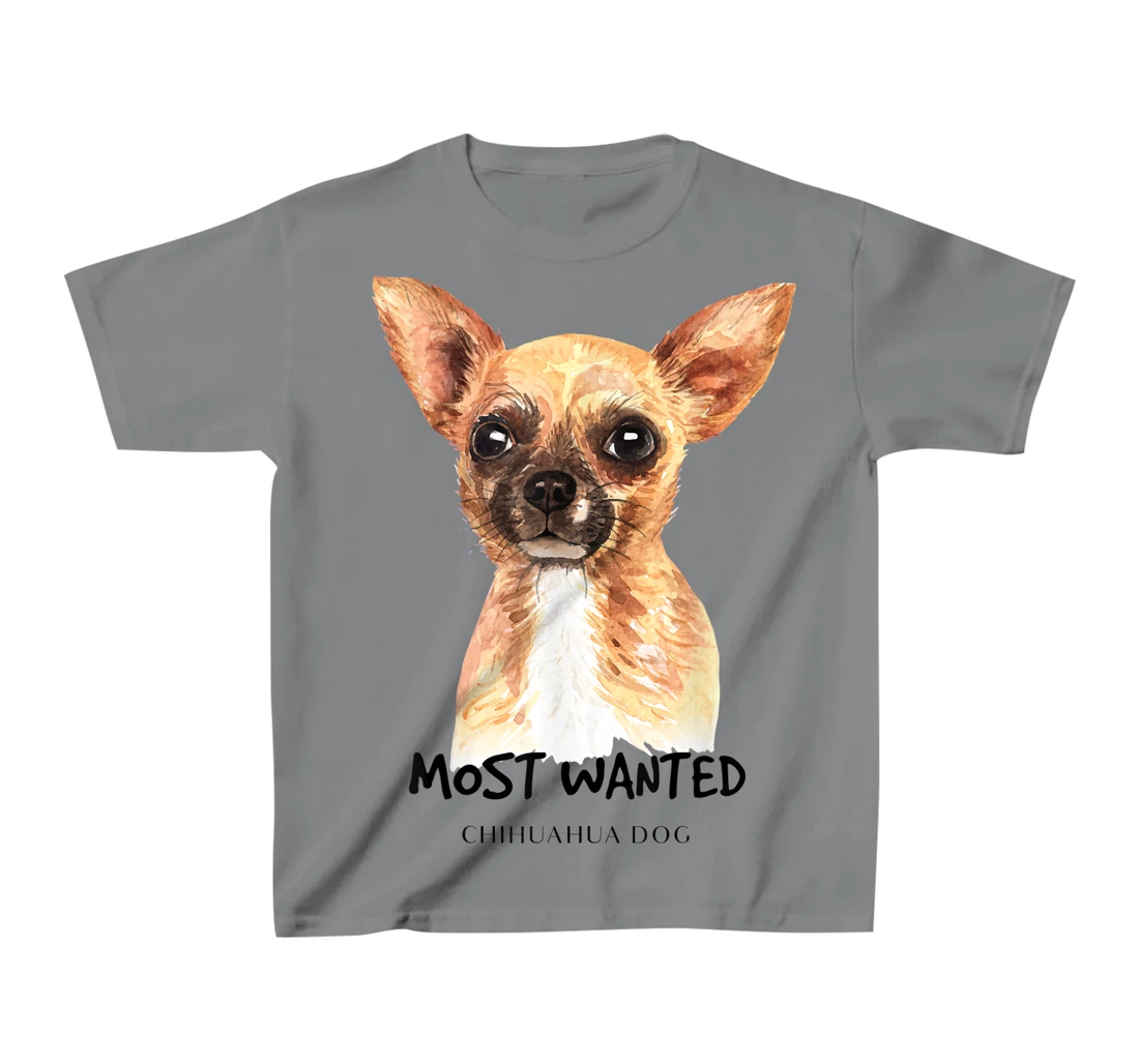 Chihuahua Most Wanted Watercolor T-Shirt, Kid T-Shirt and Women T-Shirt