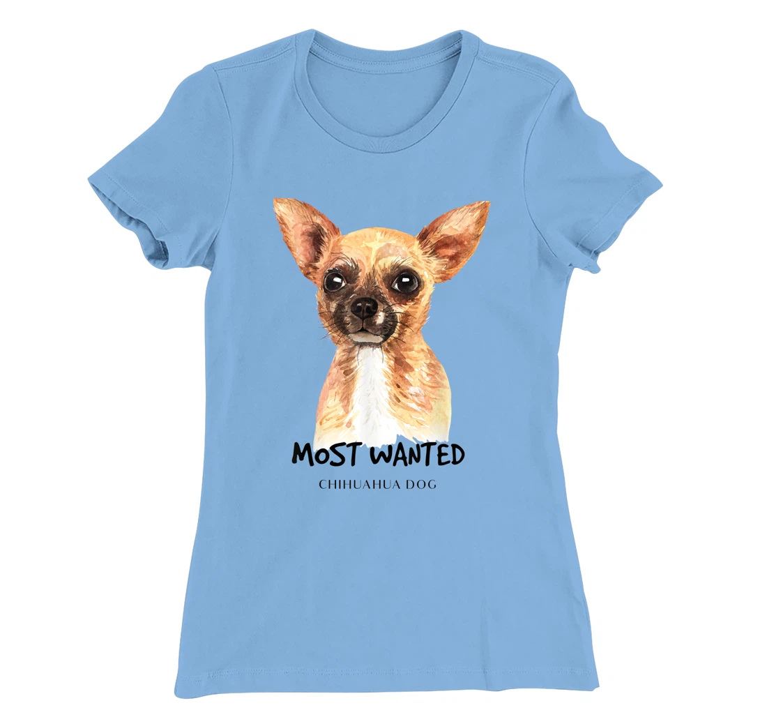 Chihuahua Most Wanted Watercolor T-Shirt, Kid T-Shirt and Women T-Shirt