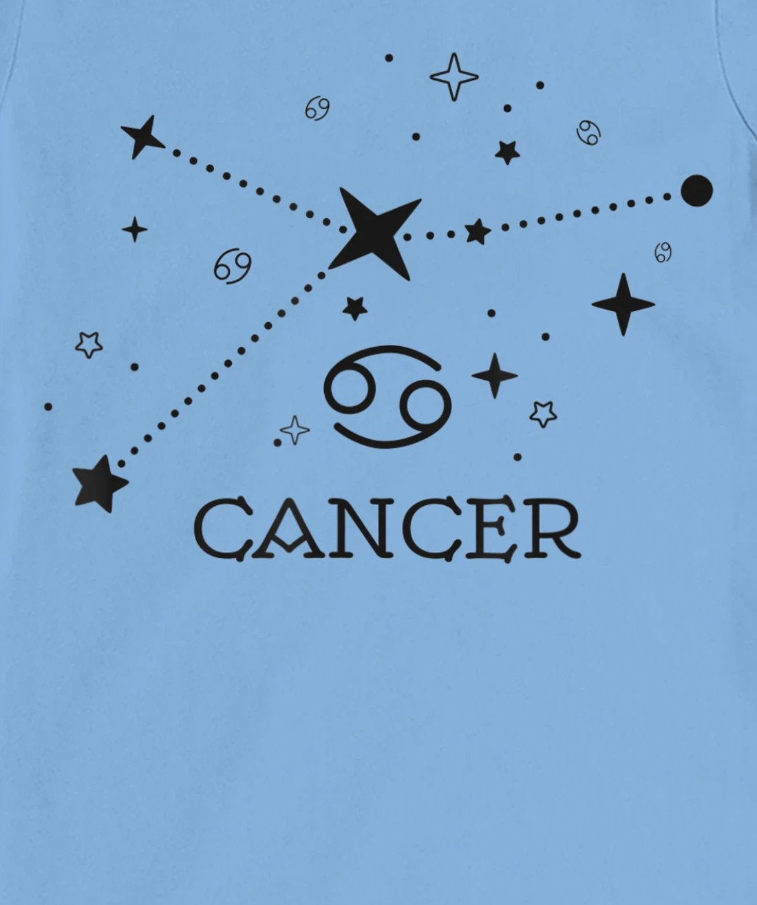 Cancer Zodiac signs Astrology moon star line Cancer zodiac T-Shirt, Kid T-Shirt and Women T-Shirt