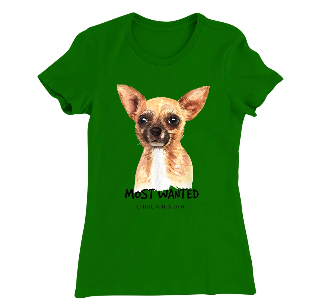 Chihuahua Most Wanted Watercolor T-Shirt, Kid T-Shirt and Women T-Shirt