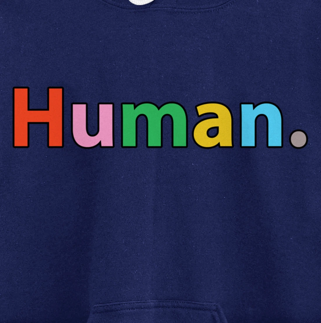 Human - Retro Colors - Classic Text Pullover Hoodie