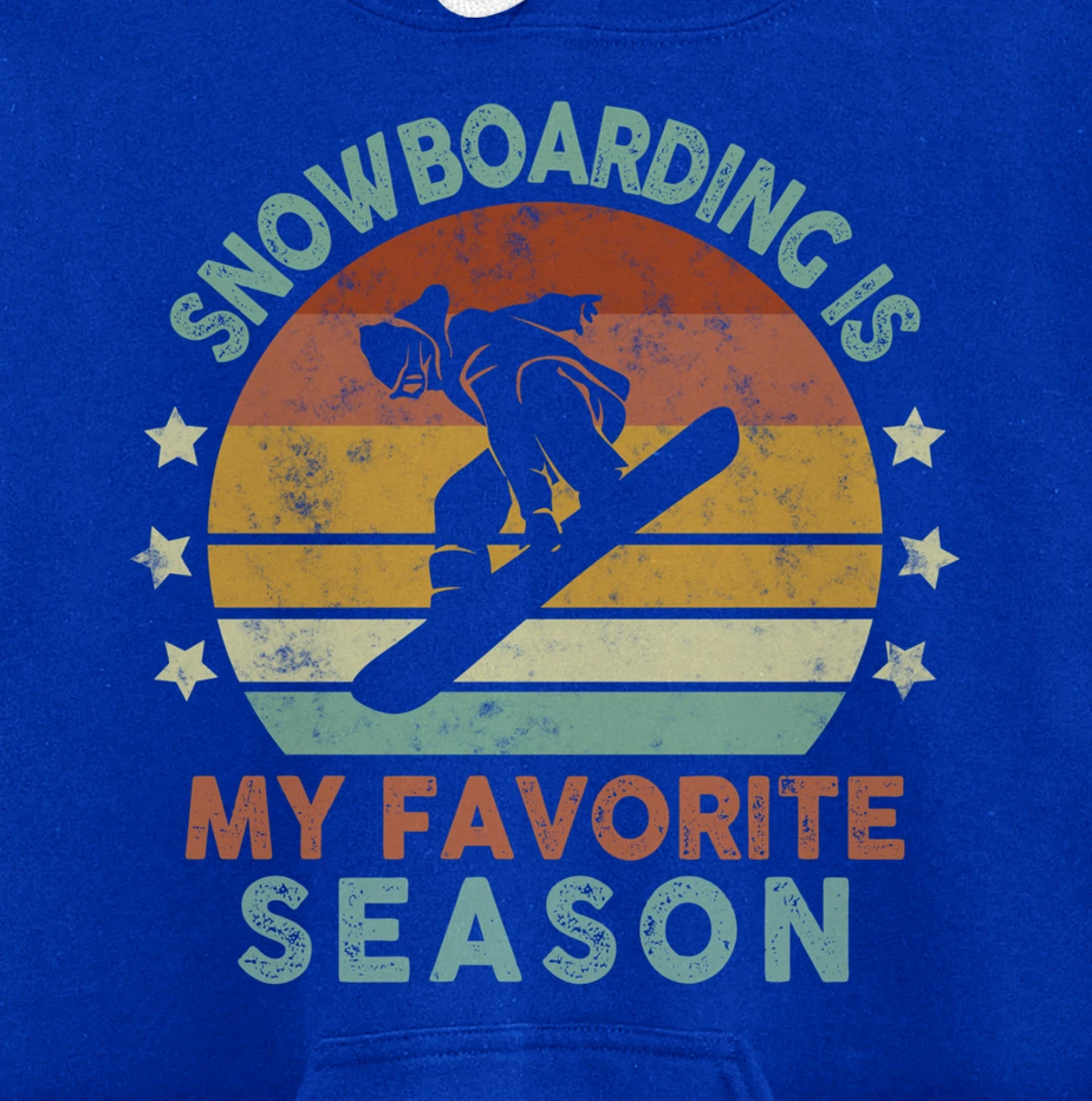 Snowboarding Is My Favorite Season Winter Ice Sports Retro Pullover Hoodie