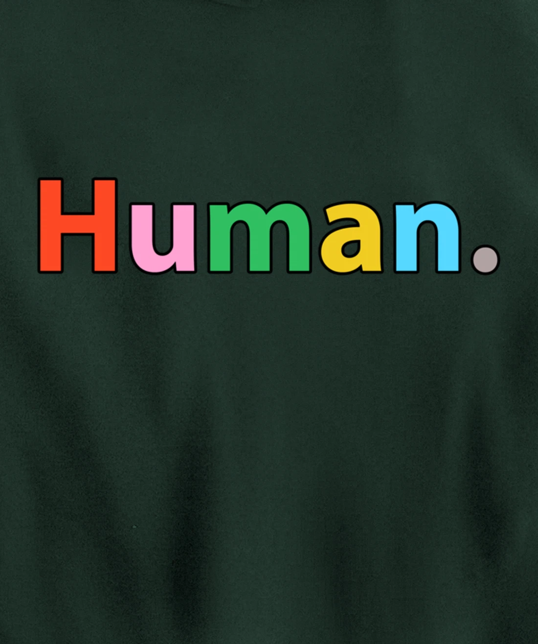 Human - Retro Colors - Classic Text Pullover Hoodie