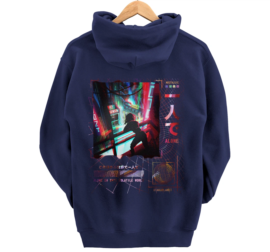 Japanese indie alt aesthetic Grunge vaporwave Anime Pullover Hoodie