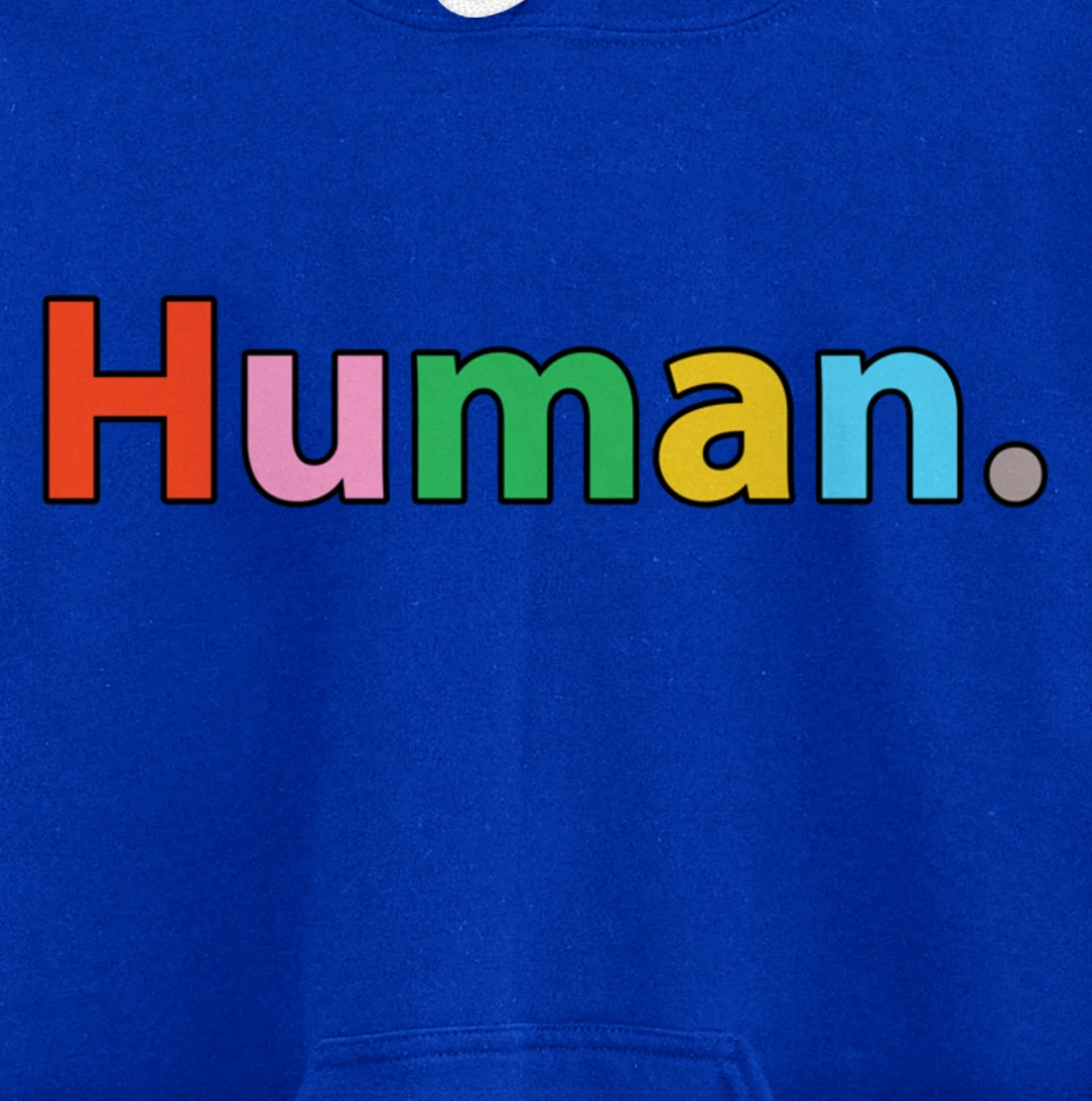 Human - Retro Colors - Classic Text Pullover Hoodie