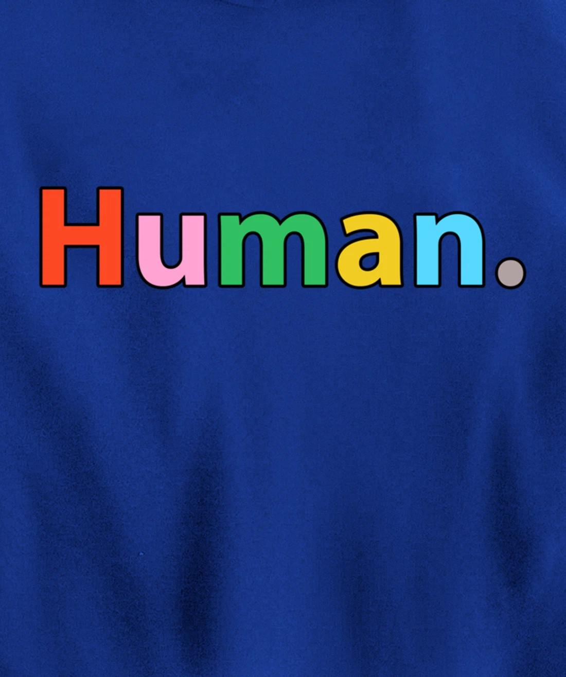 Human - Retro Colors - Classic Text Pullover Hoodie