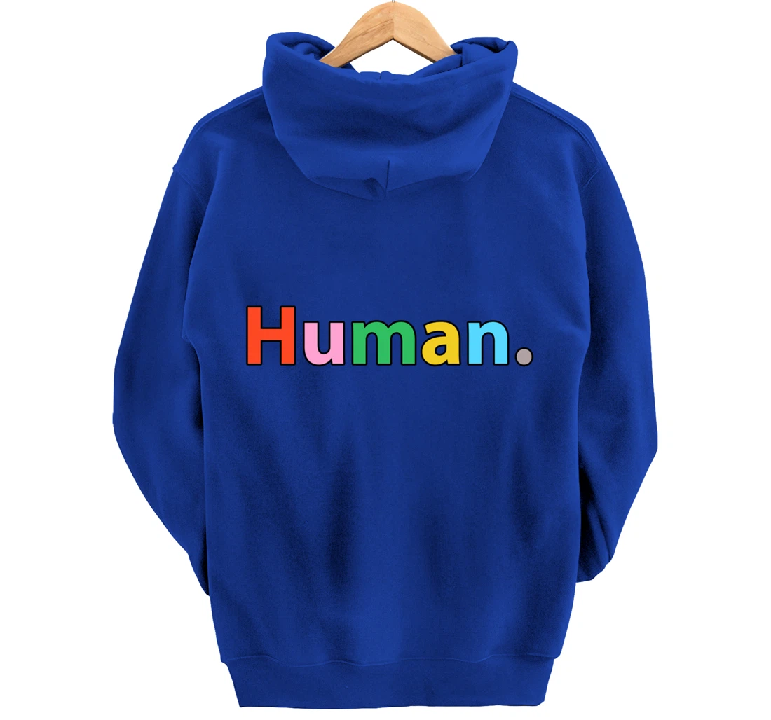 Human - Retro Colors - Classic Text Pullover Hoodie