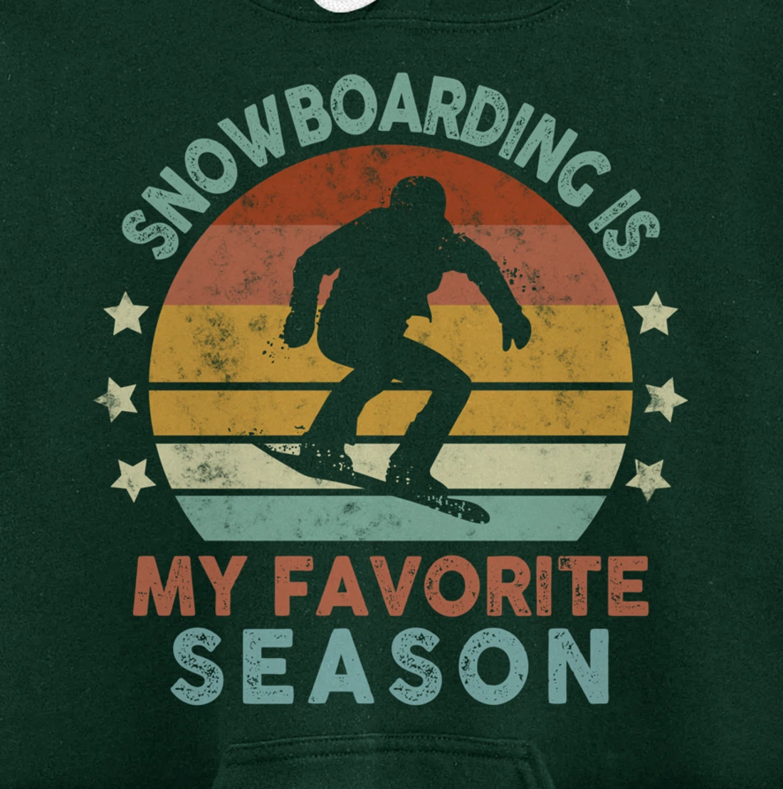 Snowboarding Is My Favorite Season Winter Ice Sports Retro Pullover Hoodie