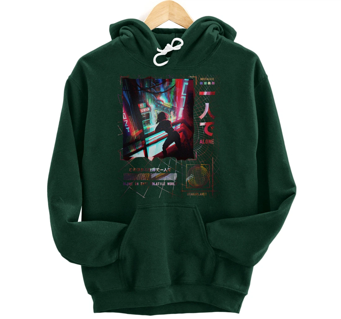 Japanese indie alt aesthetic Grunge vaporwave Anime Pullover Hoodie