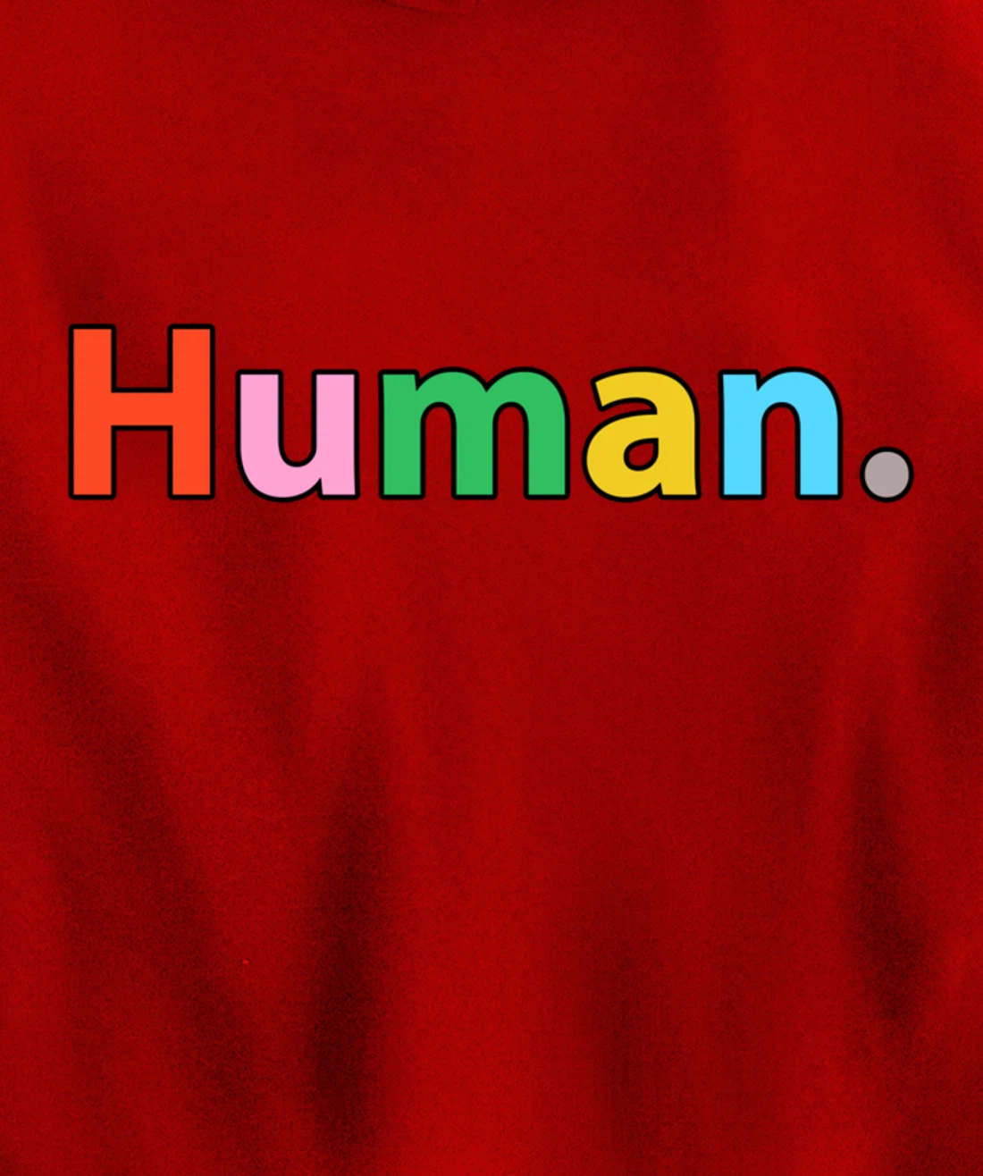 Human - Retro Colors - Classic Text Pullover Hoodie