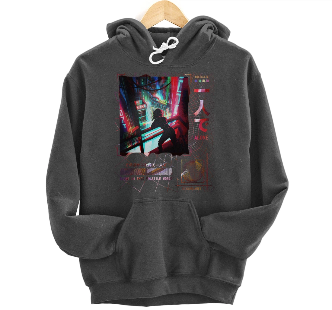 Japanese indie alt aesthetic Grunge vaporwave Anime Pullover Hoodie