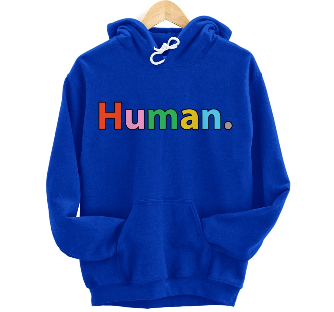 Human - Retro Colors - Classic Text Pullover Hoodie