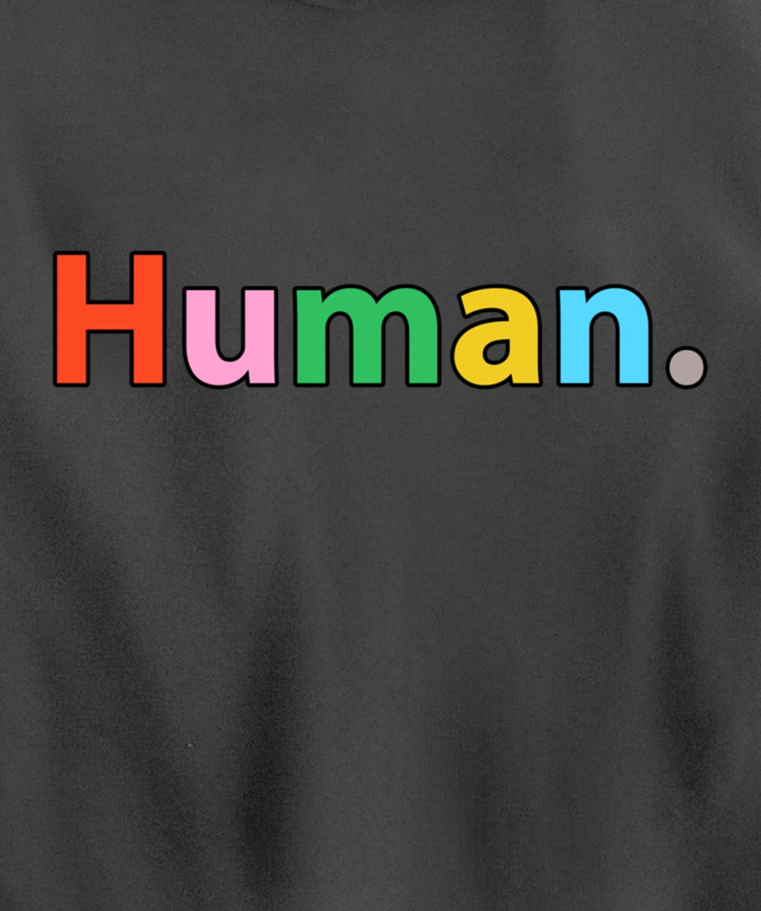 Human - Retro Colors - Classic Text Pullover Hoodie