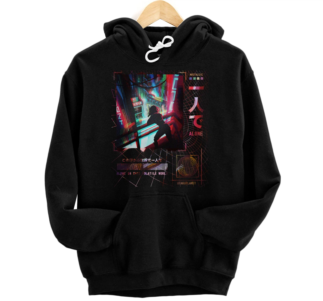 Japanese indie alt aesthetic Grunge vaporwave Anime Pullover Hoodie