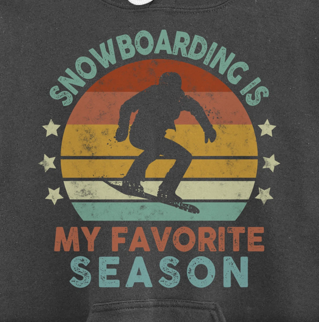 Snowboarding Is My Favorite Season Winter Ice Sports Retro Pullover Hoodie