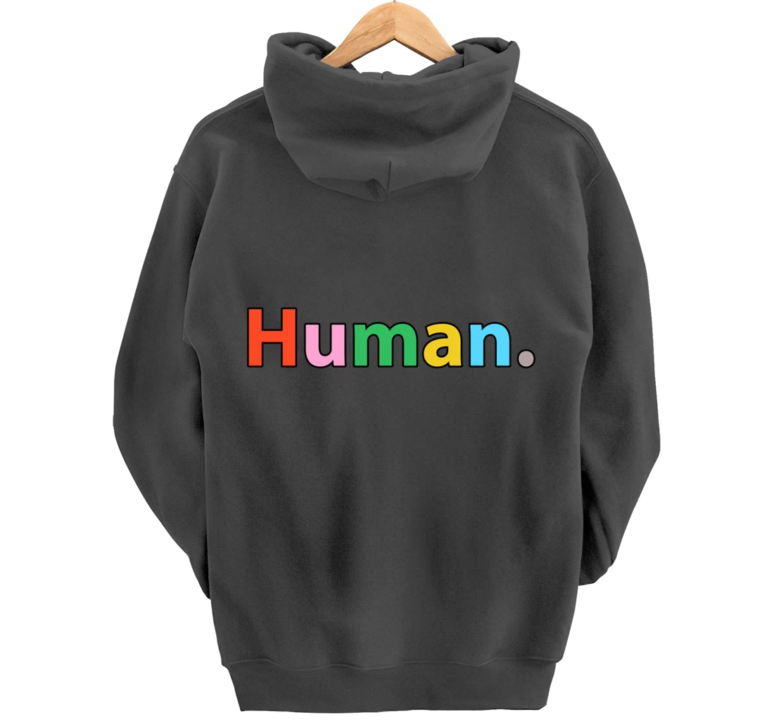 Human - Retro Colors - Classic Text Pullover Hoodie