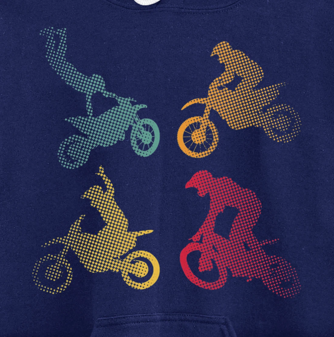 Motocross Motorcycle Bike Biker Racing Race Retro Gift Pullover Hoodie