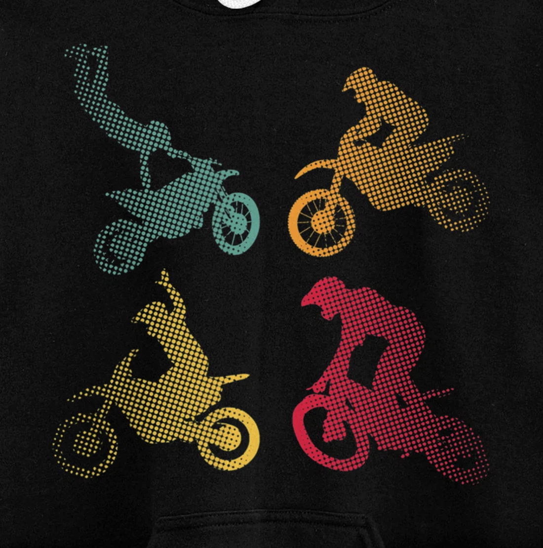 Motocross Motorcycle Bike Biker Racing Race Retro Gift Pullover Hoodie