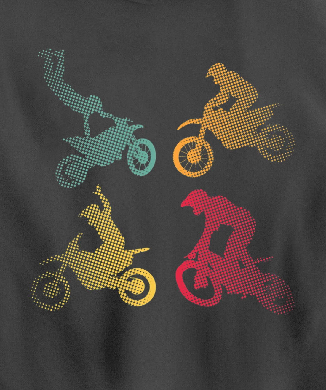 Motocross Motorcycle Bike Biker Racing Race Retro Gift Pullover Hoodie