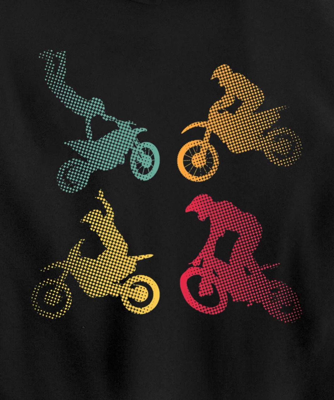 Motocross Motorcycle Bike Biker Racing Race Retro Gift Pullover Hoodie