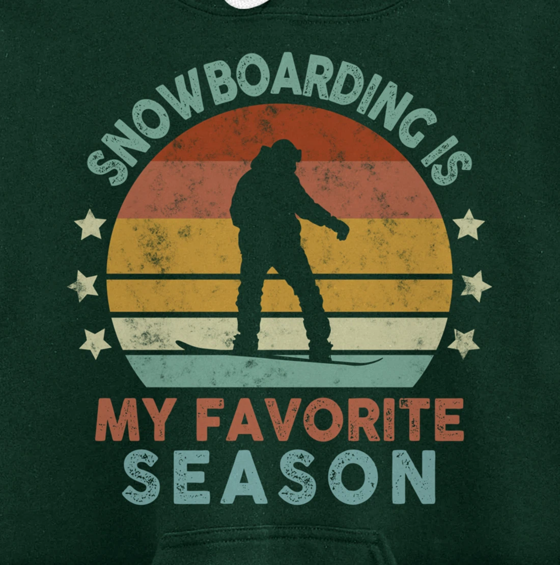 Snowboarding Is My Favorite Season Winter Ice Sports Retro Pullover Hoodie