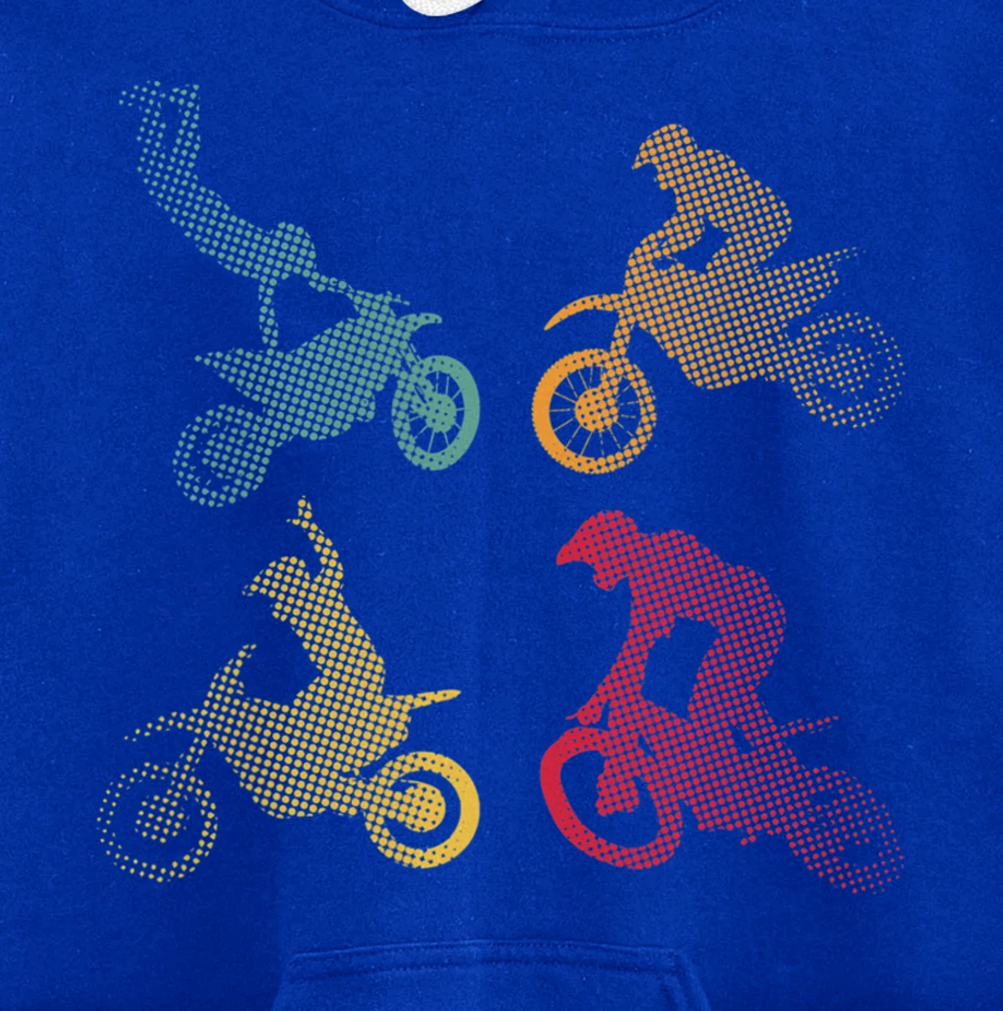 Motocross Motorcycle Bike Biker Racing Race Retro Gift Pullover Hoodie