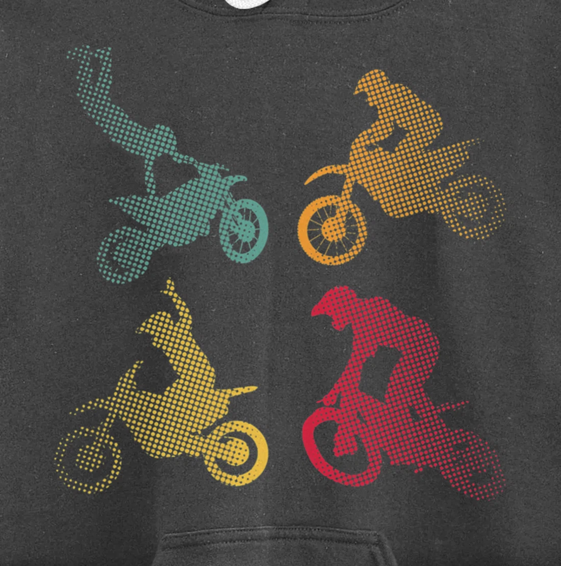 Motocross Motorcycle Bike Biker Racing Race Retro Gift Pullover Hoodie