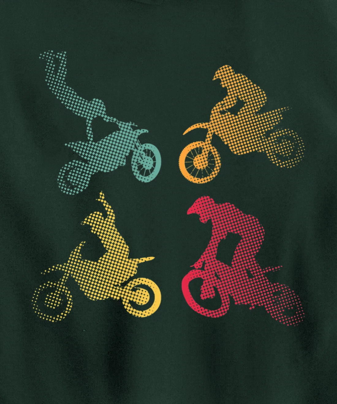 Motocross Motorcycle Bike Biker Racing Race Retro Gift Pullover Hoodie